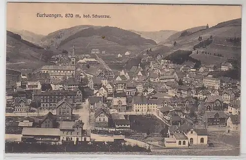 58727 Ak Furtwangen im badischen Schwarzwald Totalansicht 1912