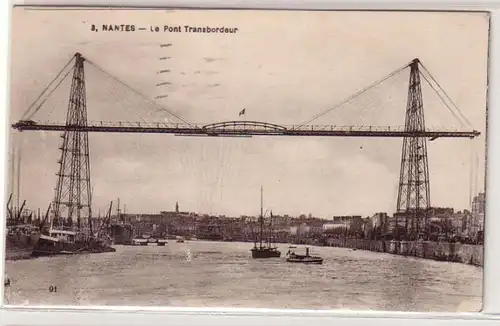 58719 Ak Nantes le Pont Transborbeur 1929