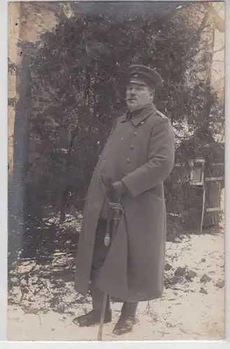 58718 Foto Ak sächsischer Offizier mit Degen im Kriegsjahr 1918