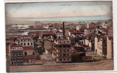 58700 Ak Port Said Egypte Vue Panoramique Pincée du Phare vers 1910