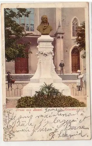 58615 Ak Salutation de Bâle Monument à levier 1901