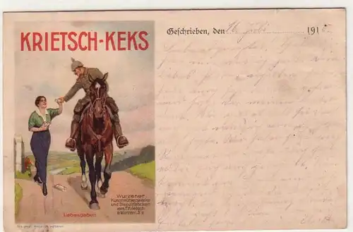 58588 Feldpost Reklame Ak Wurzen Krietsch Kekes 1915
