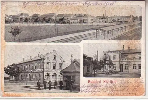 58574 Mehrbild Ak Bahnhof Kieritzsch 1918