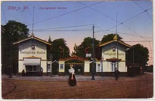 58571 Feldpost Ak Cologne Jardin Zoologique Porte d'entrée 1915