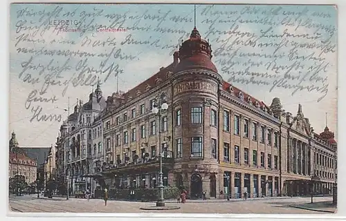 58500 Ak Leipzig Thomasring mit Centraltheater 1906
