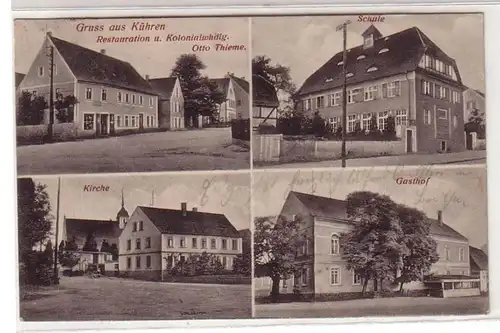 58495 Mehrbild Ak Gruß aus Kühren Gasthof, Schule usw. 1919
