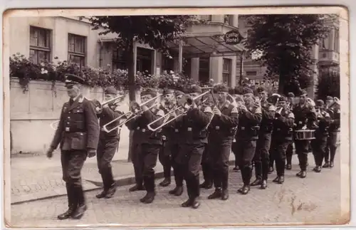 58485 Photo Ak Orchestre de l'armée de L'air avant Central-Hôtel le 15.8.1936