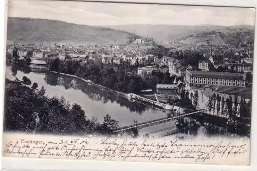 58454 Ak Esslingen Vue totale 1904