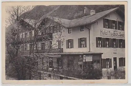 58374 Ak Hotel Fischer am See in Urfeld am Walchensee um 1930