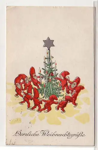 58329 Ak Salutations de Noël. Nains 1921