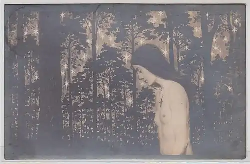 58325 Erotik Künstler Ak "Traumwege" von Fidus 1930