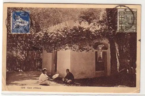 58319 Ak eines deutschen Fremdenlegionärs aus Algerien Coin d'Oasis 1928