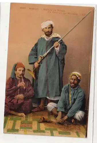 58303 Ak Maroc Groupe de Maures vers 1925