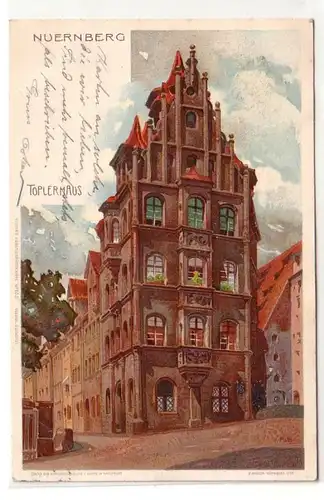 58302 Künstler Ak Nürnberg Toplerhaus 1898