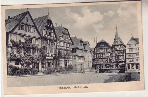 58298 Feldpost Ak Fritzlar Marktplatz 1918