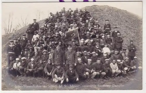 58279 Ak Inder équipes de l'ennemi coulé par S.M.S. Mouette. vapeur vers 1915