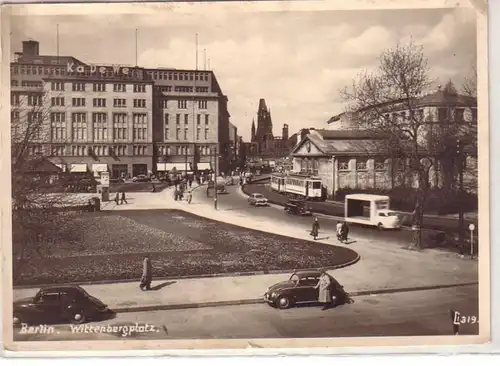 58270 Ak Berlin Wittenbergplatz avec grand magasin KaDeWe 1955
