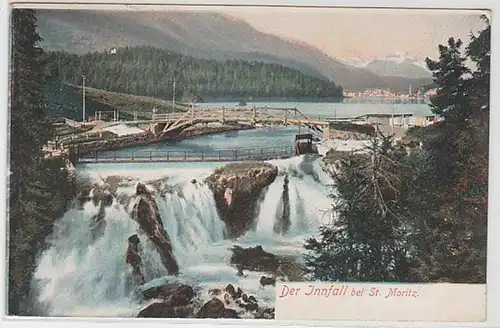 58210 Ak Der Innfall bei St. Moritz Schweiz um 1910