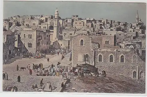 58207 Ak Bethlehem im Westjordanland der Marktplatz um 1910