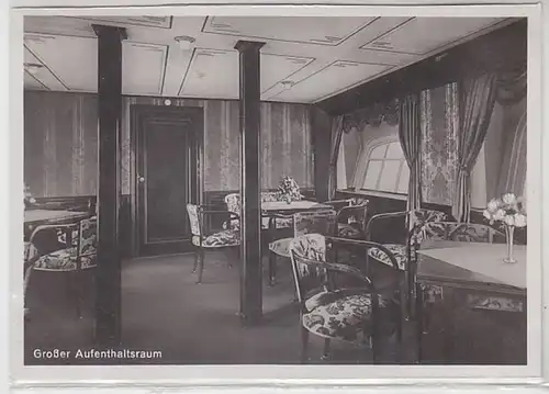 58136 Photo Ak Zeppelin Grande salle commune autour de 1930