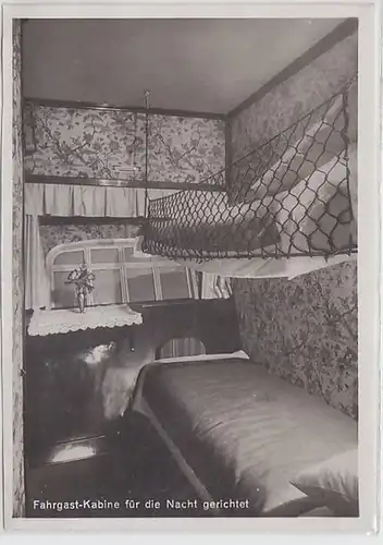 58135 Photo Ak Zeppelin cabine passagers pour la nuit vers 1930