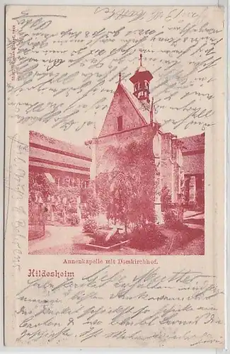 58105 Ak Hildesheim Annenkapelle avec Domkirchhof 1904