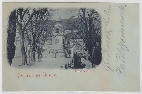 58083 Ak Gruss aus Jauer Friedenskirche 1899