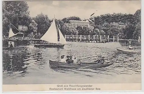 58071 Ak Gruß aus Rauchfangswerder Restaurant Waldhaus am Zeuthener See 1906