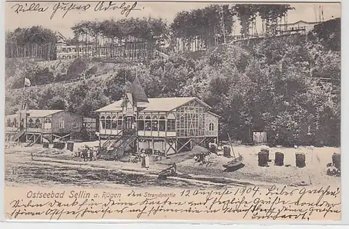 58068 Ak Ostseebad Sellin a. Rügen Strandpartie 1904