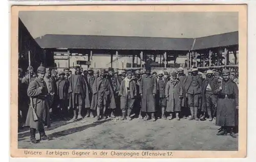 58022 Feldpost Ak Unsere farbigen Gegner in der Champagne Offensive 1917