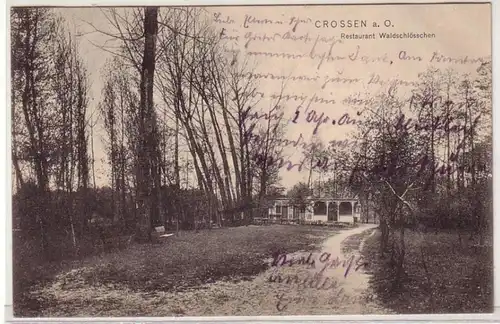 57988 Ak Crossen a. Oder Restaurant Waldschlösschen 1903