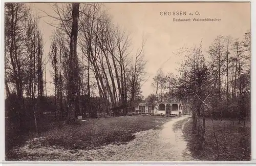 57987 Ak Crossen a. Oder Restaurant Waldschlösschen um 1910