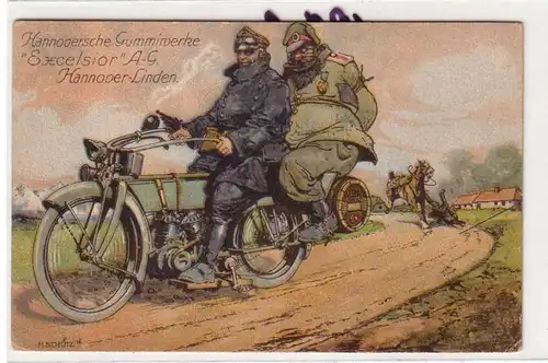 57932 Reklame Ak Hannover Linden Gummiwerke "Excelsior" A.G. um 1915