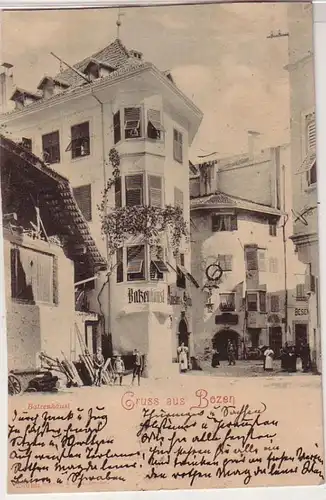 57886 Ak Salutation de Bolzano Hostel Batzenhäusl 1899