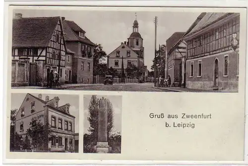 57825 Mehrbild Ak Gruß aus Zweenfurt b. Leipzig Restauration Zur Börse u.a. 1932