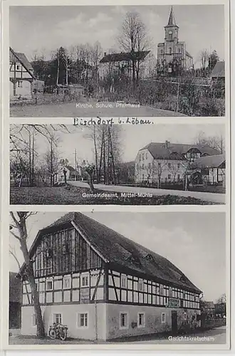 57817 Mehrbild Ak Bischdorf b. Löbau Gasthof Gerichtskretscham u.a. um 1920