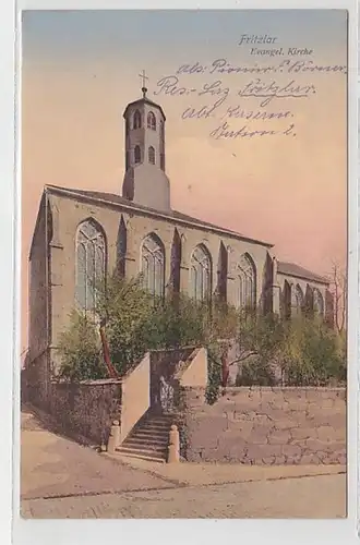 57761 Feldpost Ak Fritzlar evangelischer Kirche 1918