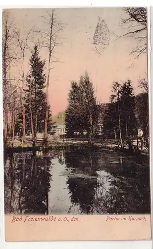 57741 Ak Bad Freienwalde a. Oder Partie im Kurpark 1907