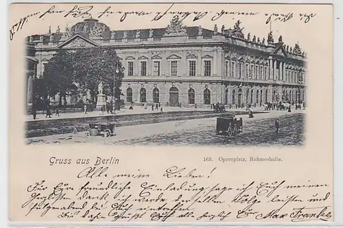 57727 Ak Salutation de Berlin Operplatz, Grähmeshalle 1898