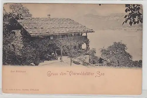 57726 Ak Salutation du lac de Quartzwaldstetter la Maison de Rütli vers 1900