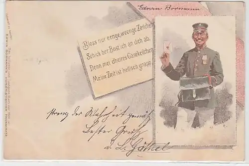 57722 Ak Reklame für Edwin Bormann's Buch in sächsischer Mundart 1898