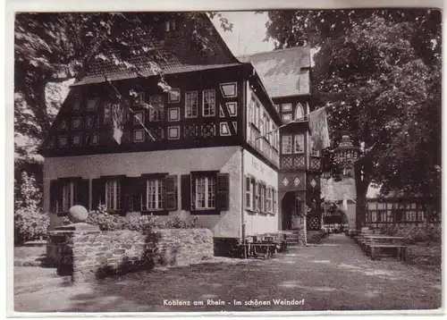 57699 Ak Koblence am Rhein im belle Weindorf 1938