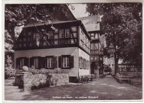 57699 Ak Koblenz am Rhein im schönen Weindorf 1938