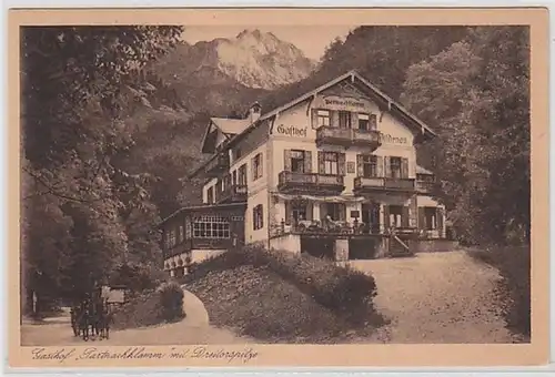 57696 Ak Partenkirchen Wildenau Gasthof "Partnachklamm" um 1930