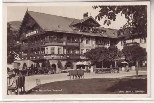 57688 Ak Garmisch Hotel Marktplatz um 1940