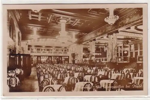 57685 Ak Hambourg dans le pavillon Alster la nuit vers 1920