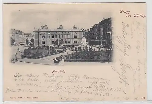 57657 Ak Gruss de Görlitz Postplatz 1899