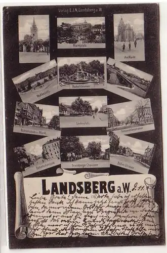 57648 Multi-image Ak Landsberg a.W. 1906