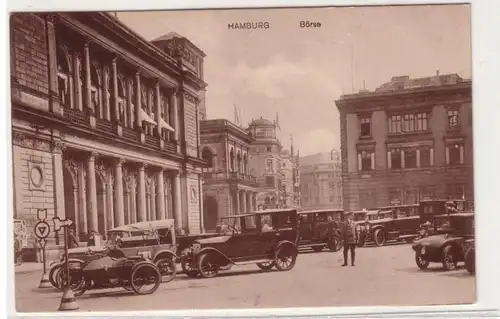 57641 Ak Hamburg Autos devant la Bourse 1929