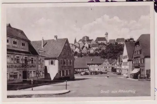 57574 Ak Gruß aus Altensteig Gasthaus zum Schatten um 1940